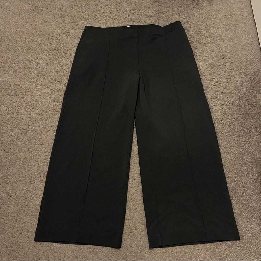 COS Black Wide Leg Cropped Pants - Picture 2 of 5